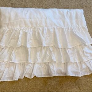 White Ruffle Crib Skirt